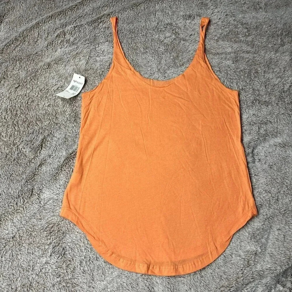 Roxy Women’s Orange Tank Top Size M 100% Cotton NWT - Picture 13 of 14